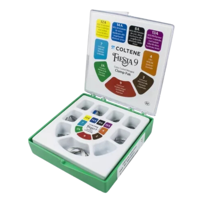 Estuche de Plástico de Grapas Fiesta con 9 Piezas